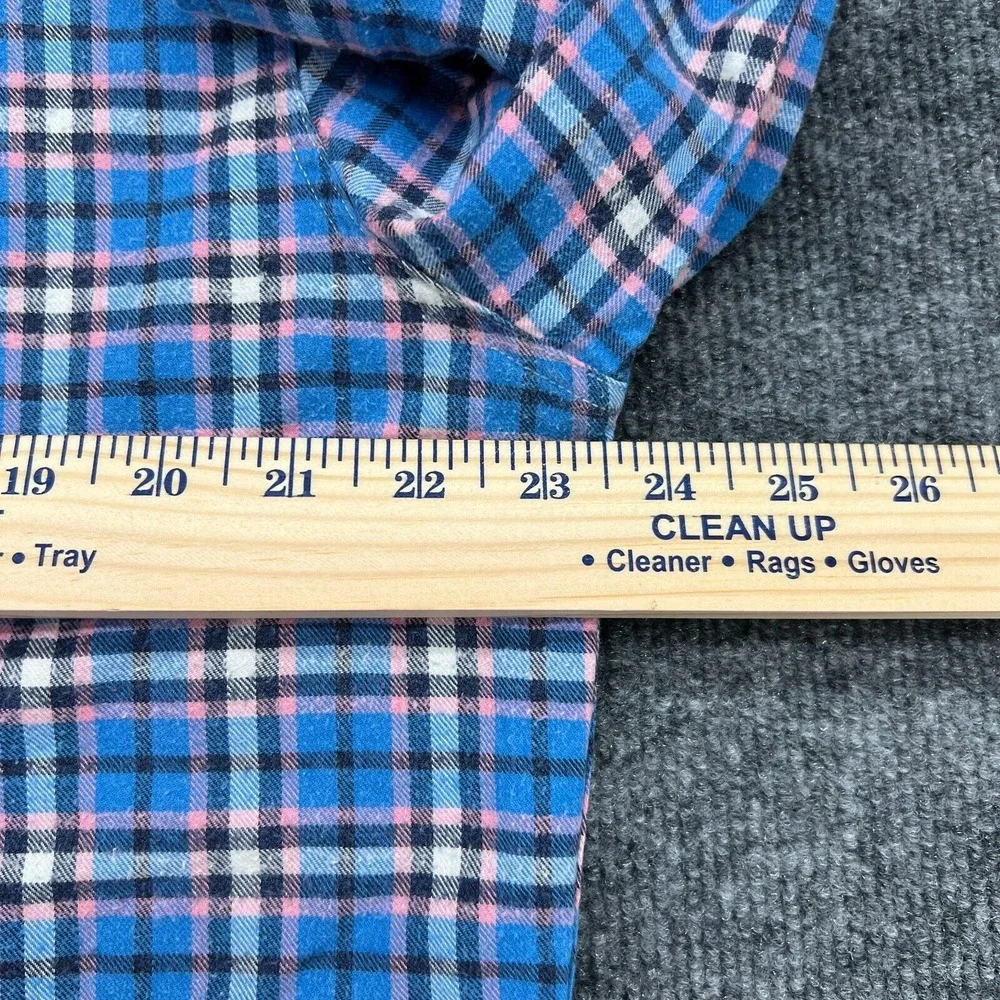 Frank & Eileen Paul Blue Plaid Long Sleeve Cotton Button Up Shirt USA Mens Sz L - Picture 5 of 9